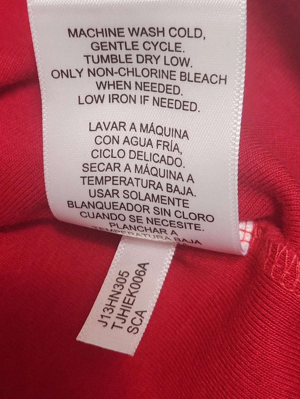 Tommy Hilfiger Y2K Tee L Red Short Sleeve Stripe Embroidered Logo Cotton Preppy